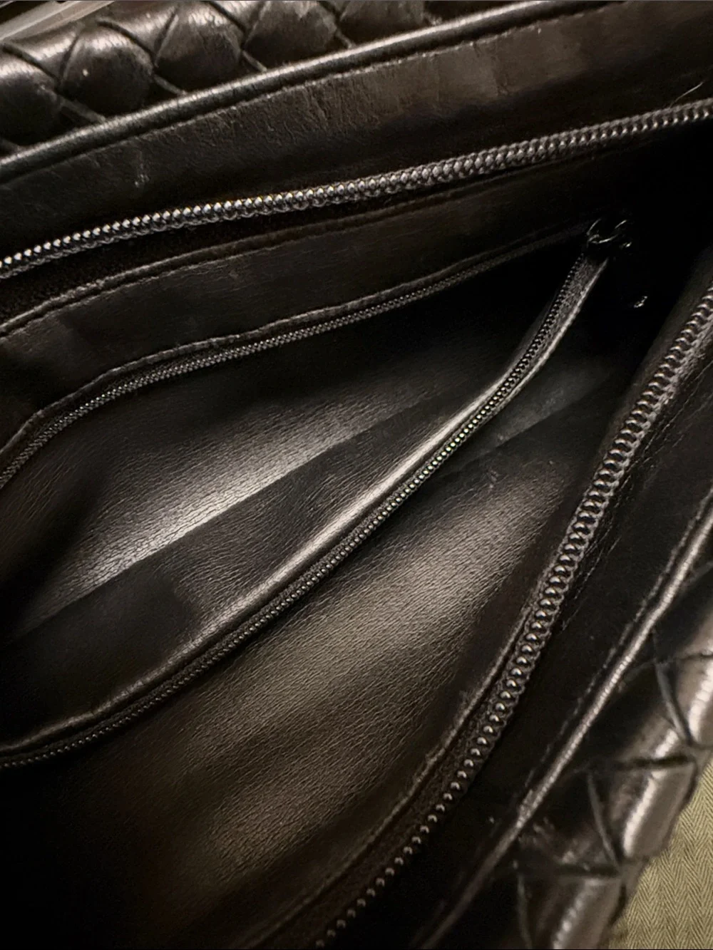 Black Woven Leather 3 Ways Bag with Tassel - Picture 6 of 14
